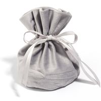 Elegant Solid Color Flocking Cloth Jewelry Packaging Bags sku image 3