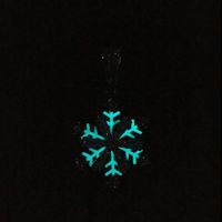 Hip-hop Snowflake Copper Luminous Inlay Zircon Pendant Necklace main image 4