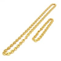 Hip-hop Solid Color Stainless Steel Plating Chain Bracelets Necklace sku image 6