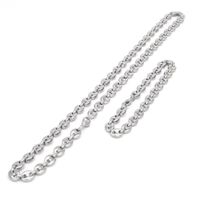 Hip-hop Solid Color Stainless Steel Plating Chain Bracelets Necklace sku image 5