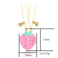 Cartoon Style Cute Fruit Heart Shape Alloy Plating Girl's Pendant Necklace sku image 2