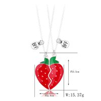 Cartoon Style Cute Fruit Heart Shape Alloy Plating Girl's Pendant Necklace sku image 1