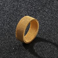 Hip-hop Solid Color Stainless Steel Plating Unisex Rings main image 4