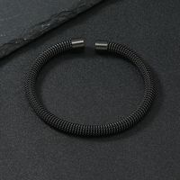 Punk Estilo Simple Oval Acero Inoxidable Enchapado Unisexo Brazalete sku image 9