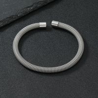 Punk Simple Style Oval Stainless Steel Plating Unisex Bangle sku image 3