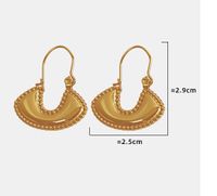 1 Pair Vintage Style Simple Style Classic Style Bag Plating Three-dimensional Titanium Steel 18k Gold Plated Earrings main image 2