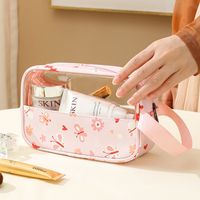 Cute Pastoral Solid Color Pu Leather Makeup Bags main image 5