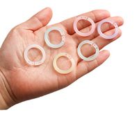 1 Set Solid Color Class Learning Plastic Casual File Retaining Ring main image 6