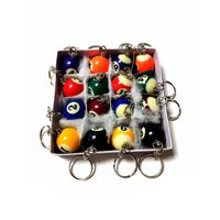 Cute Billiards Number Solid Color Resin Unisex Keychain main image 5