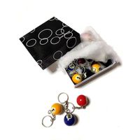 Cute Billiards Number Solid Color Resin Unisex Keychain main image 6