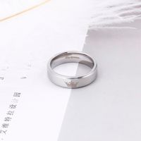 Ig Style Simple Style Crown Titanium Steel Rings main image 7