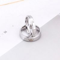 Ig Style Simple Style Crown Titanium Steel Rings main image 4