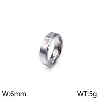 Ig Style Simple Style Crown Titanium Steel Rings main image 2