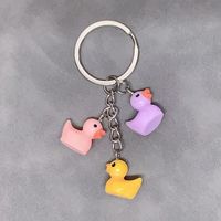 Cute Duck Resin Unisex Bag Pendant Keychain main image 2