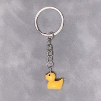 Cute Duck Resin Unisex Bag Pendant Keychain sku image 1