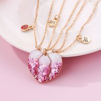 Cute Sweet Heart Shape Alloy Enamel Plating Kid'S Pendant Necklace main image 5