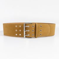 Punk Solid Color Pu Leather Alloy Plating Women's Leather Belts sku image 1