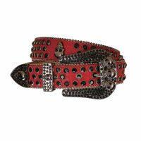Exaggerated Punk Streetwear Solid Color Pu Leather Alloy Diamond Women's Leather Belts main image 5