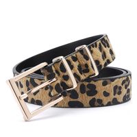 Streetwear Leopard Imitation Leather Alloy Women's Leather Belts main image 1
