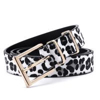 Streetwear Leopard Imitation Leather Alloy Women's Leather Belts sku image 16