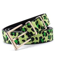 Streetwear Leopard Imitation Leather Alloy Women's Leather Belts sku image 7