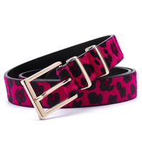 Streetwear Leopard Imitation Leather Alloy Women's Leather Belts sku image 15