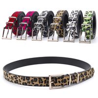 Streetwear Leopard Imitation Leather Alloy Women's Leather Belts main image 3