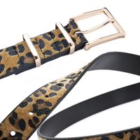 Streetwear Leopard Imitation Leather Alloy Women's Leather Belts main image 2