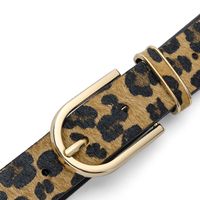 Sweet Simple Style Leopard Imitation Leather Alloy Women's Leather Belts main image 5