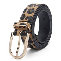 Sweet Simple Style Leopard Imitation Leather Alloy Women's Leather Belts sku image 4