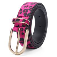 Sweet Simple Style Leopard Imitation Leather Alloy Women's Leather Belts sku image 13