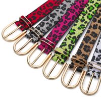 Sweet Simple Style Leopard Imitation Leather Alloy Women's Leather Belts main image 6