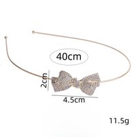 Women's Simple Style Bow Knot Metal Plating Inlay Rhinestones Hair Band main image 2