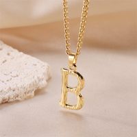 Streetwear Letter Stainless Steel Titanium Steel Plating Charms Necklace sku image 3