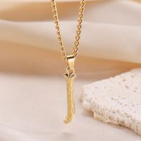 Streetwear Letter Stainless Steel Titanium Steel Plating Charms Necklace sku image 10