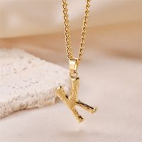 Streetwear Letter Stainless Steel Titanium Steel Plating Charms Necklace sku image 11