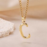 Streetwear Letter Stainless Steel Titanium Steel Plating Charms Necklace sku image 4
