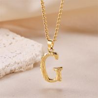 Streetwear Letter Stainless Steel Titanium Steel Plating Charms Necklace sku image 8