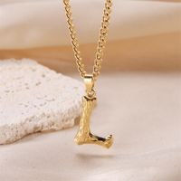 Streetwear Letter Stainless Steel Titanium Steel Plating Charms Necklace sku image 12