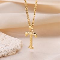 Streetwear Letter Stainless Steel Titanium Steel Plating Charms Necklace sku image 20