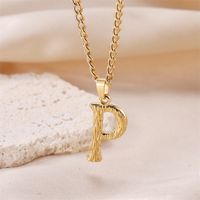 Streetwear Letter Stainless Steel Titanium Steel Plating Charms Necklace sku image 16