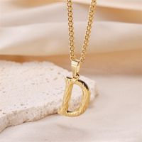 Streetwear Letter Stainless Steel Titanium Steel Plating Charms Necklace sku image 5