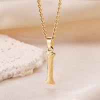 Streetwear Letter Stainless Steel Titanium Steel Plating Charms Necklace sku image 9