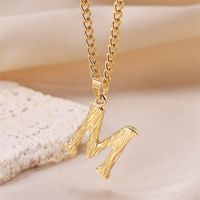 Streetwear Letter Stainless Steel Titanium Steel Plating Charms Necklace sku image 13