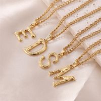 Streetwear Letter Stainless Steel Titanium Steel Plating Charms Necklace main image 2