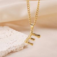 Streetwear Letter Stainless Steel Titanium Steel Plating Charms Necklace sku image 6