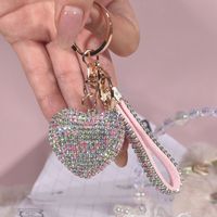 Luxurious Sweet Heart Shape Alloy Valentine's Day Women's Bag Pendant Keychain sku image 12