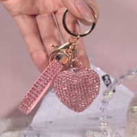 Luxurious Sweet Heart Shape Alloy Valentine's Day Women's Bag Pendant Keychain sku image 4