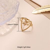 Ig Style Geometric Flower Stainless Steel Epoxy Open Rings sku image 4