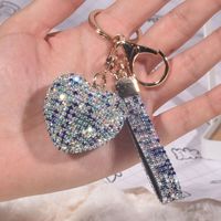 Luxurious Sweet Heart Shape Alloy Valentine's Day Women's Bag Pendant Keychain sku image 9
